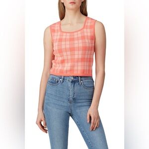 kate spade new york Lychee Plaid Sweater in Pink Plaid size small‎